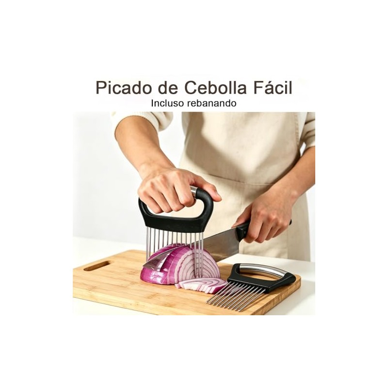 2 Cortadores de Cebolla y Verduras de Acero Inoxidable