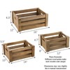 Lawei Set of 3 Wood Nesting Storage Crates with Handle,