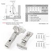 Cosycove Face Frame Inset Cabinet Hinge (2pcs), 105 Face Frame