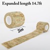 Jalarox 6 Pack Camo Tape, Camouflage Wrap Self-Adhesive for Hunting