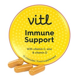 Vitl Immune Support Supplement - 15 Vegan Capsules - with Vitamin D, Vitamin C, B Vitamins, Zinc, Turmeric & Elderberry Extracts
