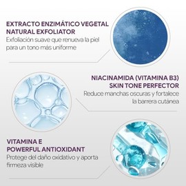 Suero Facial 21 Das con cido Hialurnico  cido Tranexmico  Niacinamida, Hidratacin Profunda y Manchas Menos Visibles, 21 sobres                        