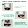 Uten Digital Kitchen Scales, White Letter Scales with Tare Function,