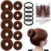10 Pcs Hair Bun Maker - Donut Bun Maker for