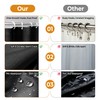 Waterproof Fabric Shower Curtain for Bathroom, 2-in-1 No Separate Inner