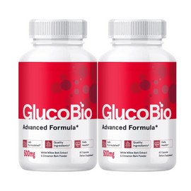 Glucobio 2-Pack Gluco Bio Capsules, GlucoBio Blood Health Dietary Supplement 120 Capsules