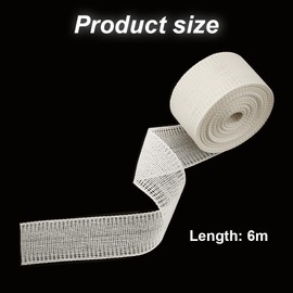 PH PandaHall 6m Width 38mm White Horse Hair Trim Horse Hair Braided Trim Sewing Mesh Ribbon Hard Braid Trim Poly Lace Wedding Decoration Handmade Material