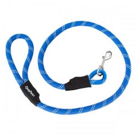 ZippyPaws Climbers Rope Heavy Duty Dog Leash - Thick Leashes for Large Breed Dogs, Durable 2/3'' Climbing Rope, 6 Feet Long, Comfortable Woven Design, Tested Strength Over 3000 lbs - Blue