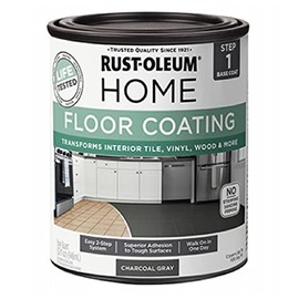 Rust-Oleum 365928 Charcoal Gray Home Home Floor Coating Premix Base Coat, 1 Qt