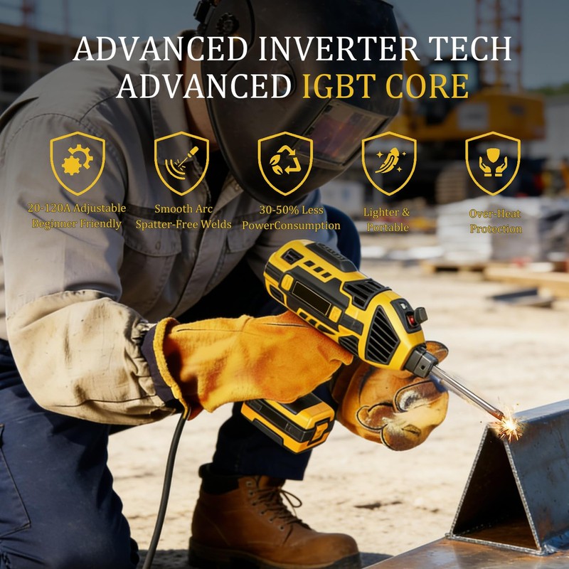 JEXUGK Portable Welding Machine,110V Electric Welder Handheld with IGBT Inverter,5
