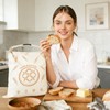 2 Pack Beeswax Bread Bags for Sourdough, Reusable 13"×17" Cotton