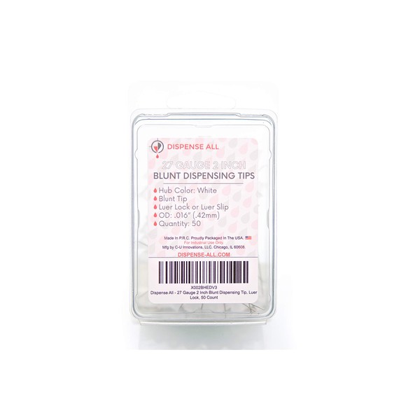 Dispense All - 27 Gauge 2 Inch Blunt Tipped Dispensing