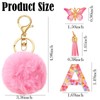 SMUOBT Resin Alphabet Initial Letter Keychain for Women,Backpack Keychain for