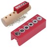 Round Wood Dowel Jig, Aluminum Alloy Drill Guide Block for
