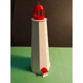 Handmade N 1:160 scale Sandy Hook Lighthouse w blinking LED