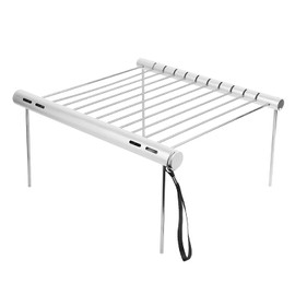 Yosoo Grill Stainless Steel Rack Portable Charcoal Folding Stand BBQ Grill Wit Grilling for Grilled Kettle Charcoal Grills