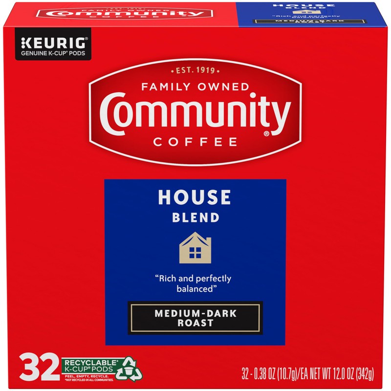 Community Coffee House Blend Medium-Dark Roast Single Serve Keurig K-Cup