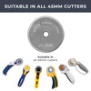 x10 Rotary Cutter Blades 45 mm Straight Lines, Compatible with