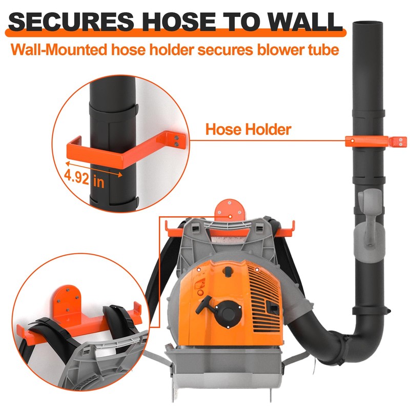 ZSLTLDU 1 Pack Backpack Blower Rack, Heavy Duty Anti-Scratch Leaf