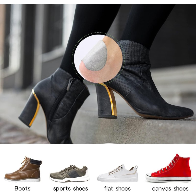 Huethy Back of Heel Cushion Pads, Adhesive Heel Grips Inserts