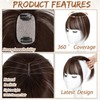 Amchoice Hair Toppers for Women Real Human Hair, Bangs Hair