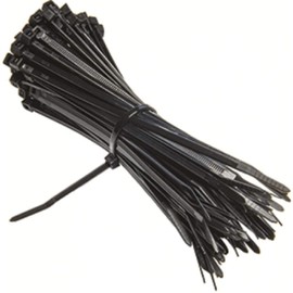 EXCALIBUR - 100 Pack - Heavy Duty Black Cable Tie Zip Ties Nylon Plastic (200mm x 3.6mm)