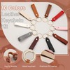 50 Pcs Leather Keychains, PU Leather Keychain Blanks, Key Chains
