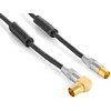 Poppstar HDTV Antenna Cable 100 dB Connector (Straight) to Jack