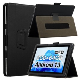 KZIOACSH Tablet Case for UMIDIGI G3 Tab Ultra/G3 Tab/G2 Tab/G1 Tab, Full Coverage Adjustable Folding Stand Cover Auto Sleep/Wake Folio PU Leather Cover with with Pencil Holder and Wrist Strap