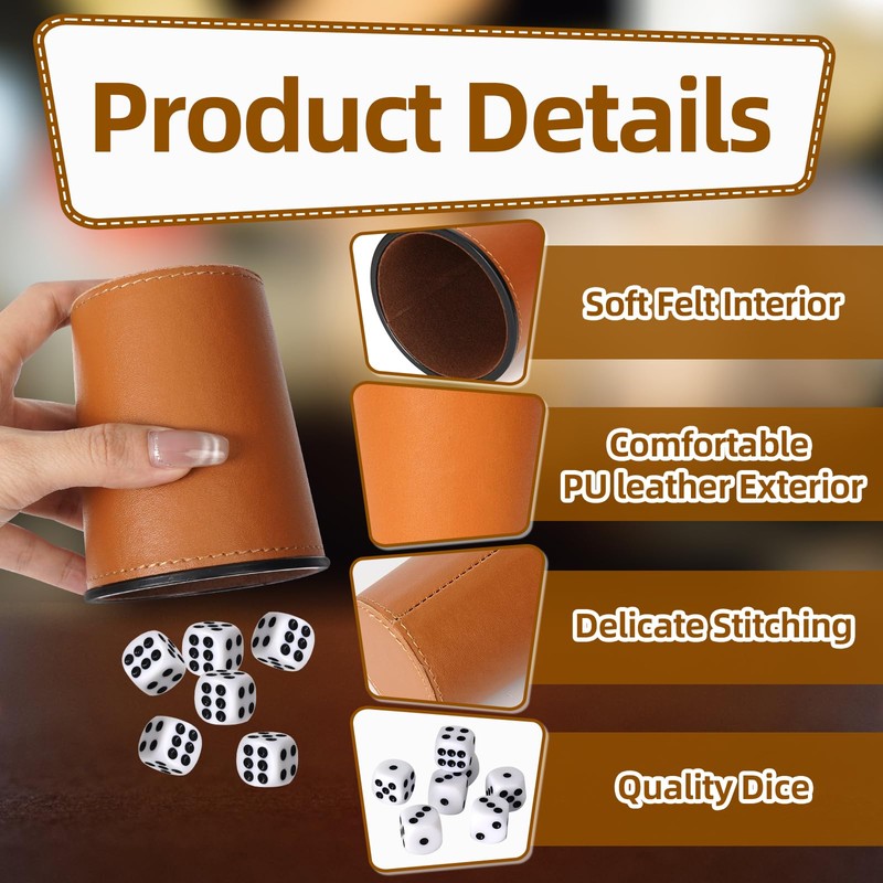 LURICO Dice Cup Set 6, Shock Set, with 6 Dice