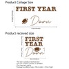 First Year Down Rugby Theme Birthday Party Backdrop Sticker, Baby's