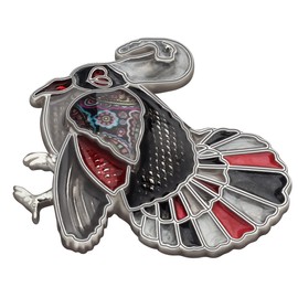 WEVENI Turkey Enamel Brooch Women Girls Fashion Jewelry Scarf Hat Accessories Gift Metal Enamel No Gemstone, Enamelled metal, No gemstone.