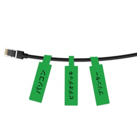 NIIMBOT Cable Labels for B1/B21/B3S Label Printers, Waterproof, Oil-Proof Cable Tags (25*78mm), Thermal Sticker Labels 100 Sheets 1 Roll (Green)