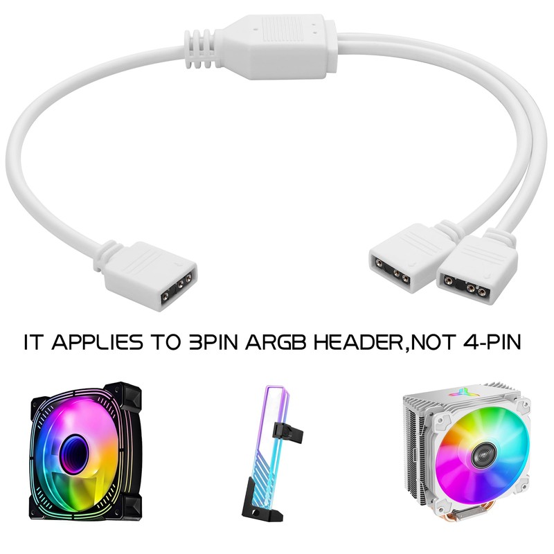 YAODHAOD 12 V 4-polig RGB 5 V 3-polig ARGB Splitter-Kabel