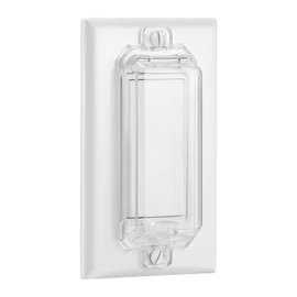 CLYMENE 2 Pack Light Switch Cover Guard, Child Proof Wall Switch Cover Keeps Lights or Switches from Being Accidentally Turned ON or OFF, Rocker Style (Clear)