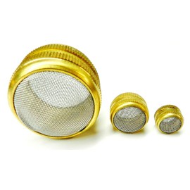 Set of 3 Ultrasonic Cleaner Baskets Ball Cleaning Holder Brass & Stainless Mesh Brass Body with Non Magnetic 2", 1" and 5/8" Diameters by JTS