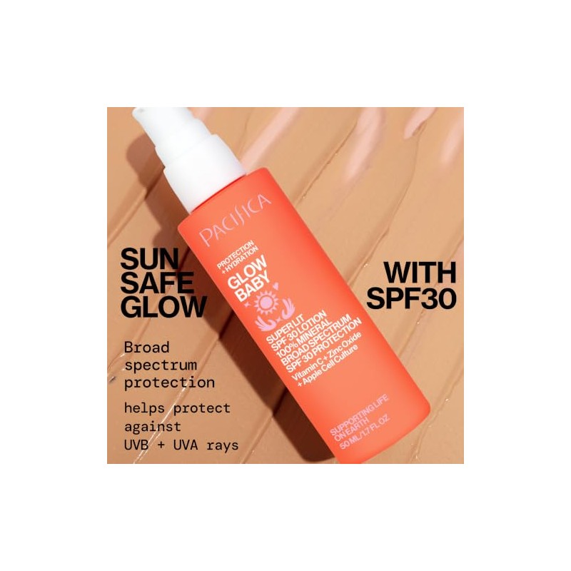 Glow Baby Super Lit SPF 30 Lotion, Broad Spectrum Sunscreen