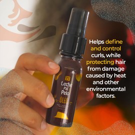 Leche Pal Pelo Repair Serum with Shea Butter, Macadamia, Argan & Coconut - Split Ends- Frizzy & Damaged Hair - 1.2 fl. oz