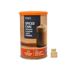 M&S Spiced Chai Flavour Latte Powder - Sweet & Subtly Spiced with Black Tea Extract - 250g