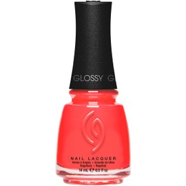 CG Nail Polish Sun-Set the Mood – Neon Pink, Quick Dry, Chip Resistant Glossy Nail Lacquer for DIY Manicure, 0.5 fl oz