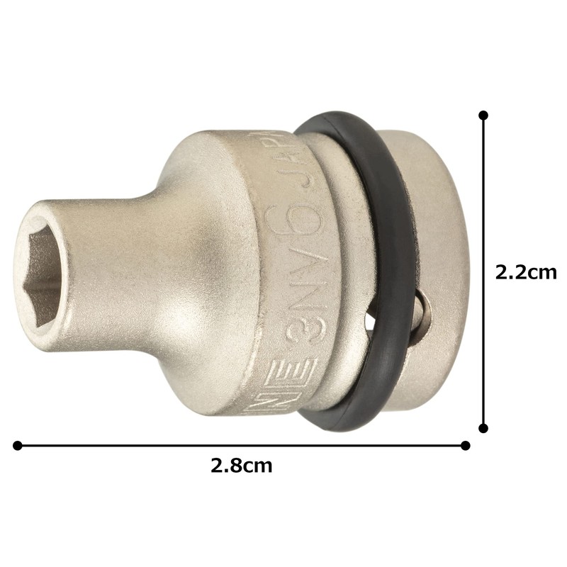 TONE Impact Socket 3NV-06 Insertion Angle 0.3 inch (9.5 mm)