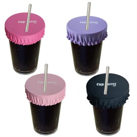 JXLESW 4 Pack Anti Spiking Drink Cover, Reusable Protection Fabric Cup Covers for Safety in Clubs and Bars