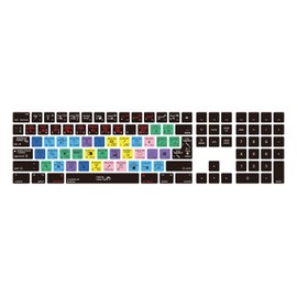 HRH AI Shortcut Hotkey Silicone Keyboard Cover Keypad Skin for Magic Keyboard with Numeric Keypad A1843 MQ052LL/A Released in 2017/2018(US/EU Layout)