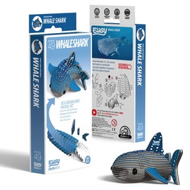 EUGY Yugie Whale Shark Paper 3D Puzzle - Great educational toy for elementary school students, boys, girls, and adults alike