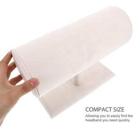 Toyvian Soporte para Diademas de Mesa en Terciopelo, Organizador de Accesorios Cabello para Mujer, Exhibidor Compacto y Estable para Bandas y Gomas, Adecuado para Hogar y Boutiques