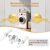 Probrico Gold Door Handles - Interior Passage Lever, Brushed Gold