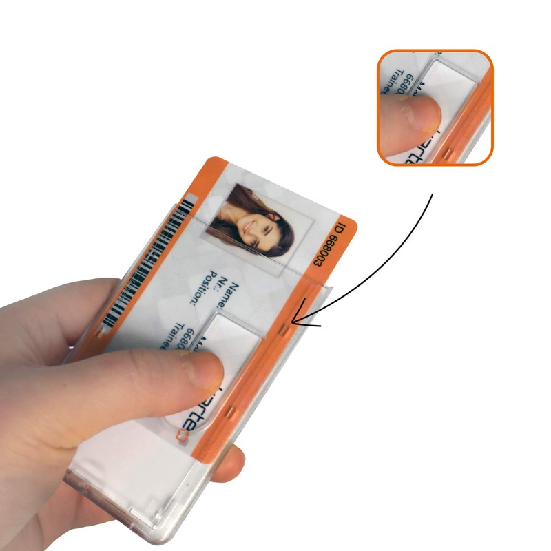 Card Holder ID Card/Credit Card Pockets ID Polycarbonate Transparent for
