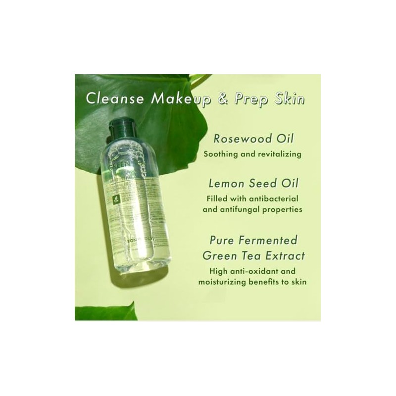 TONYMOLY The Chok Chok Green Tea Cleansing Water, 23 fl.