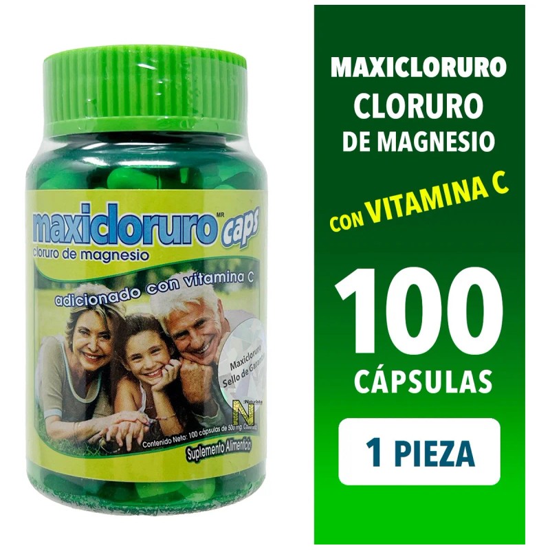 Cloruro De Magnesio Con Vitamina C (100 Caps) Maxicloruro