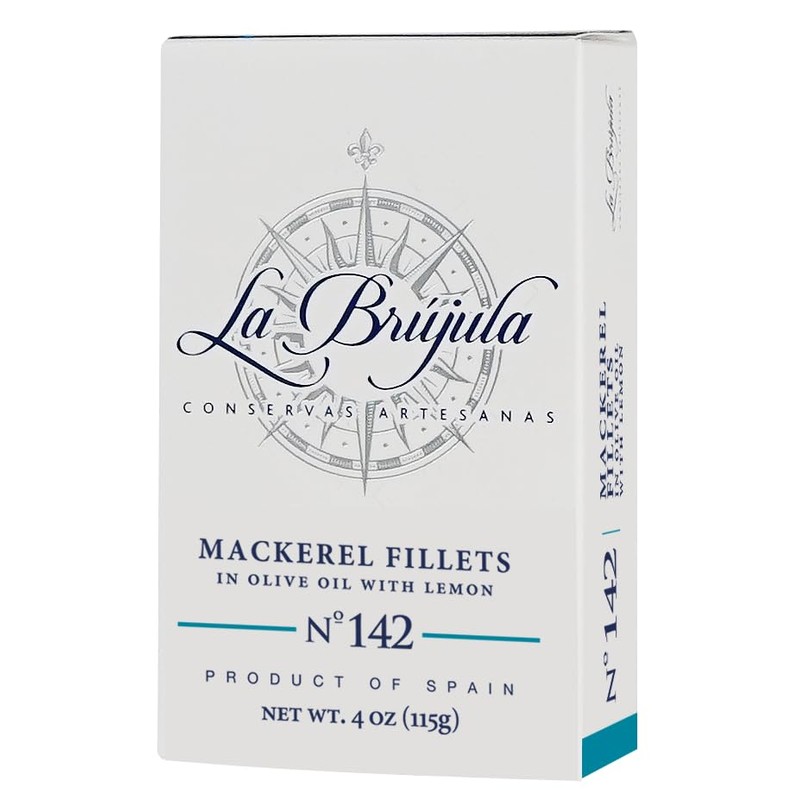 La Brújula No.142 Mackerel Fillets with Lemon in Olive Oil